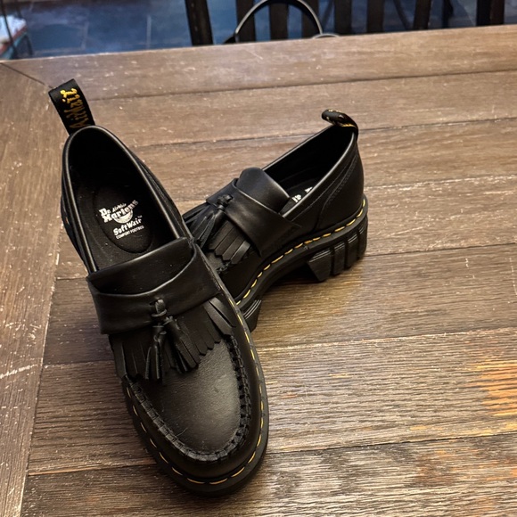 Dr. Martens Shoes - Dr. Martens Black Leather Tassel Loafers